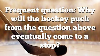 Frequent question: Why will the hockey puck from the question above eventually come to a stop?