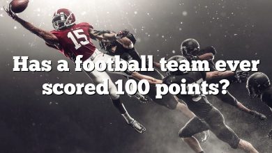 Has a football team ever scored 100 points?