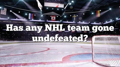 Has any NHL team gone undefeated?