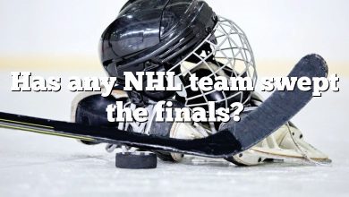 Has any NHL team swept the finals?