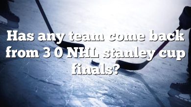 Has any team come back from 3 0 NHL stanley cup finals?