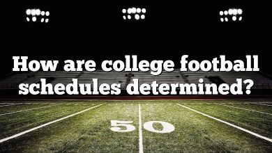 How are college football schedules determined?