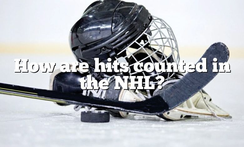How are hits counted in the NHL?