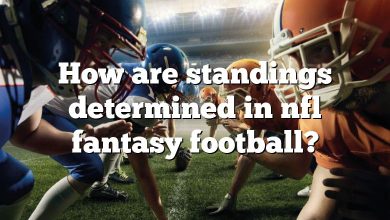 How are standings determined in nfl fantasy football?