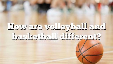 How are volleyball and basketball different?