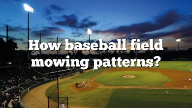 How baseball field mowing patterns?