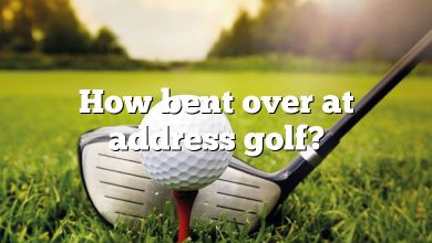 How bent over at address golf?