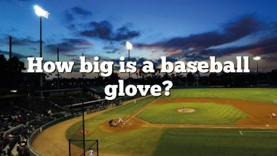 How big is a baseball glove?