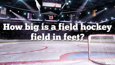 How big is a field hockey field in feet?