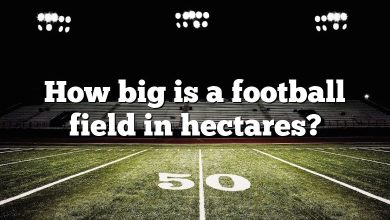 How big is a football field in hectares?