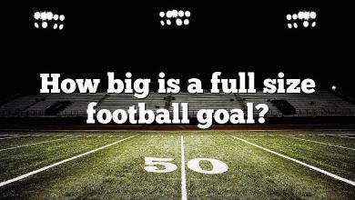 How big is a full size football goal?