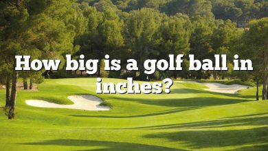 How big is a golf ball in inches?