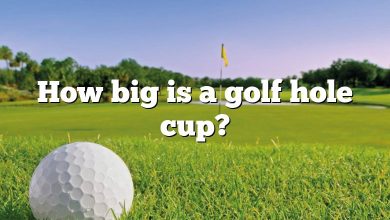 How big is a golf hole cup?