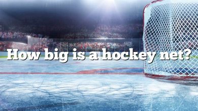 How big is a hockey net?