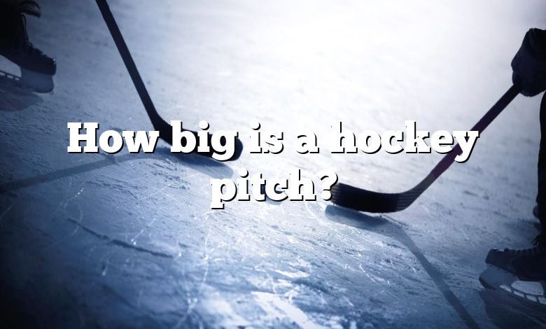 How big is a hockey pitch?