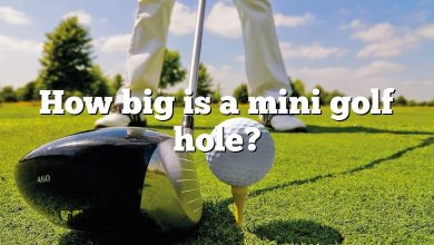How big is a mini golf hole?