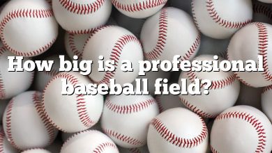 How big is a professional baseball field?