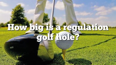 How big is a regulation golf hole?