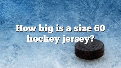 How big is a size 60 hockey jersey?