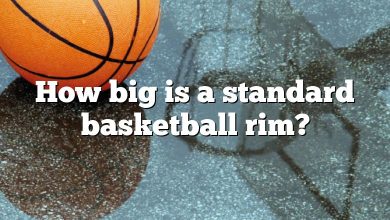 How big is a standard basketball rim?