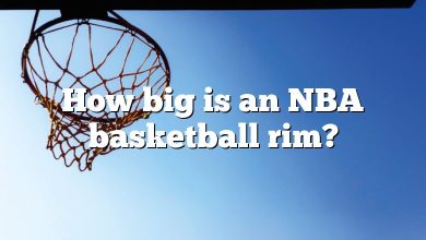 How big is an NBA basketball rim?