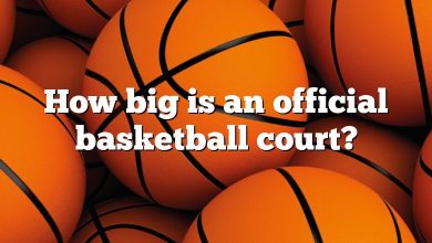 How big is an official basketball court?