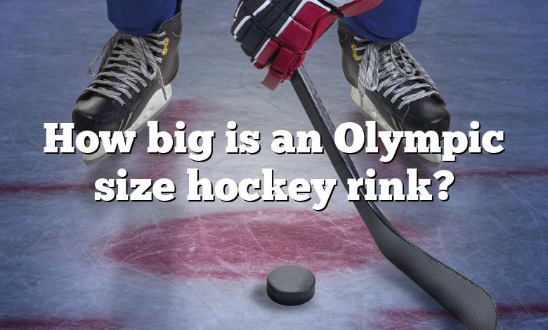 How big is an Olympic size hockey rink?