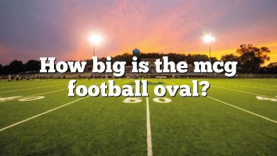 How big is the mcg football oval?