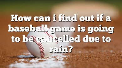 How can i find out if a baseball game is going to be cancelled due to rain?