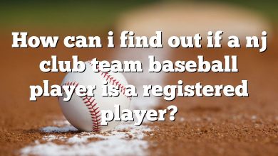 How can i find out if a nj club team baseball player is a registered player?