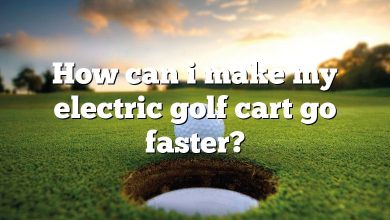 How can i make my electric golf cart go faster?