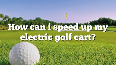 How can i speed up my electric golf cart?