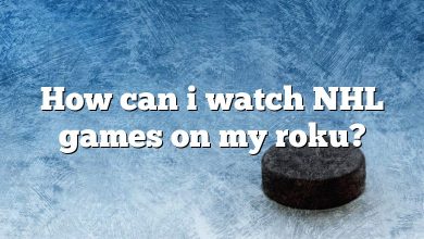 How can i watch NHL games on my roku?