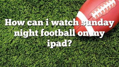 How can i watch sunday night football on my ipad?