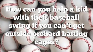 How can you help a kid with their baseball swing if you can’t get outside orchard batting cages?