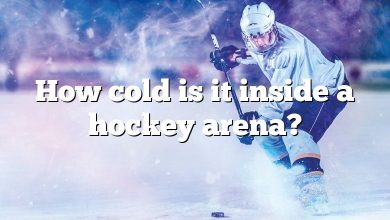 How cold is it inside a hockey arena?