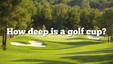 How deep is a golf cup?