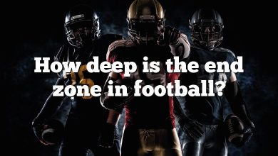 How deep is the end zone in football?
