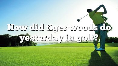 How did tiger woods do yesterday in golf?