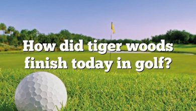 How did tiger woods finish today in golf?