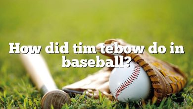 How did tim tebow do in baseball?