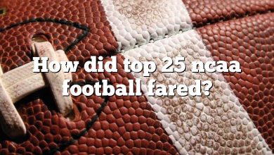 How did top 25 ncaa football fared?
