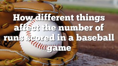 How different things affect the number of runs scored in a baseball game