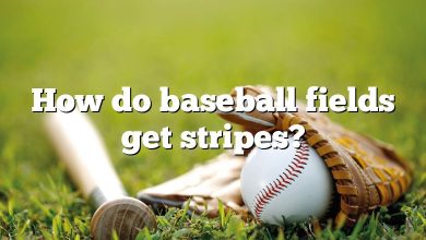 How do baseball fields get stripes?