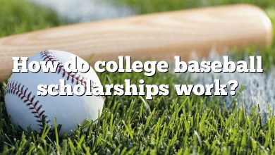 How do college baseball scholarships work?