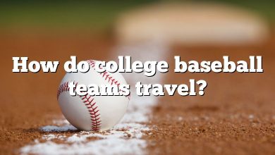 How do college baseball teams travel?