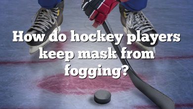 How do hockey players keep mask from fogging?