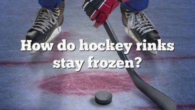 How do hockey rinks stay frozen?