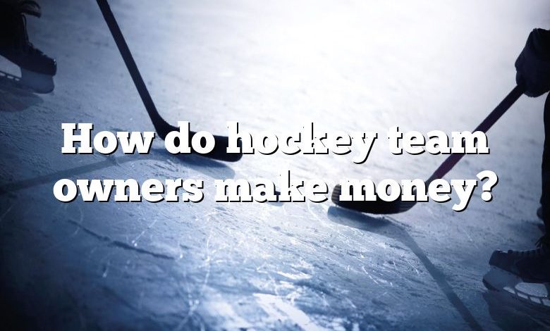 How do hockey team owners make money?