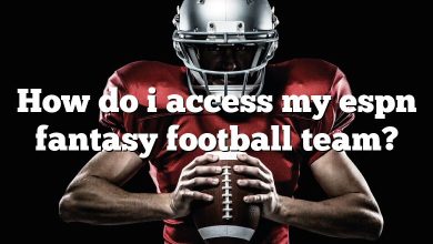 How do i access my espn fantasy football team?
